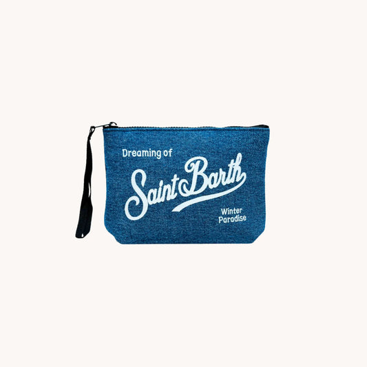 Pochette a mano in tela - Denim