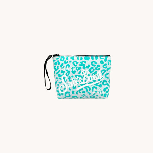 Pochette a mano in tela - Maculata Celeste
